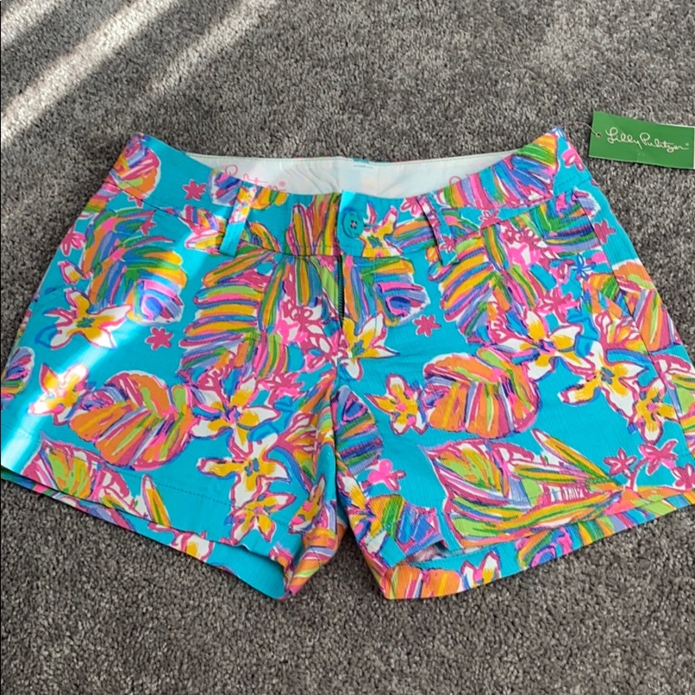 Lilly Pulitzer Callahan short sea blue summer haz